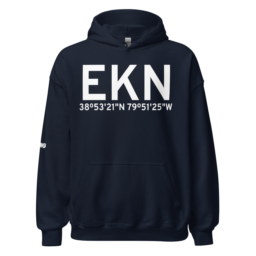 Elkins (KEKN) Airport Hoodie Sweatshirt 