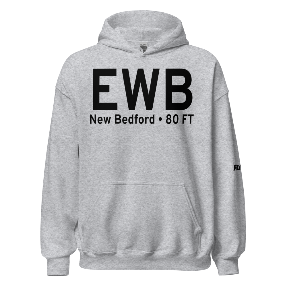 New Bedford (KEWB) Airport Hoodie Sweatshirt 