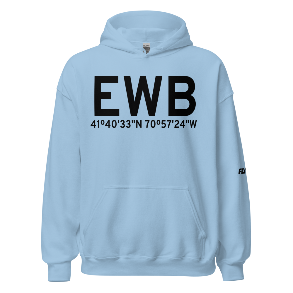 New Bedford (KEWB) Airport Hoodie Sweatshirt 
