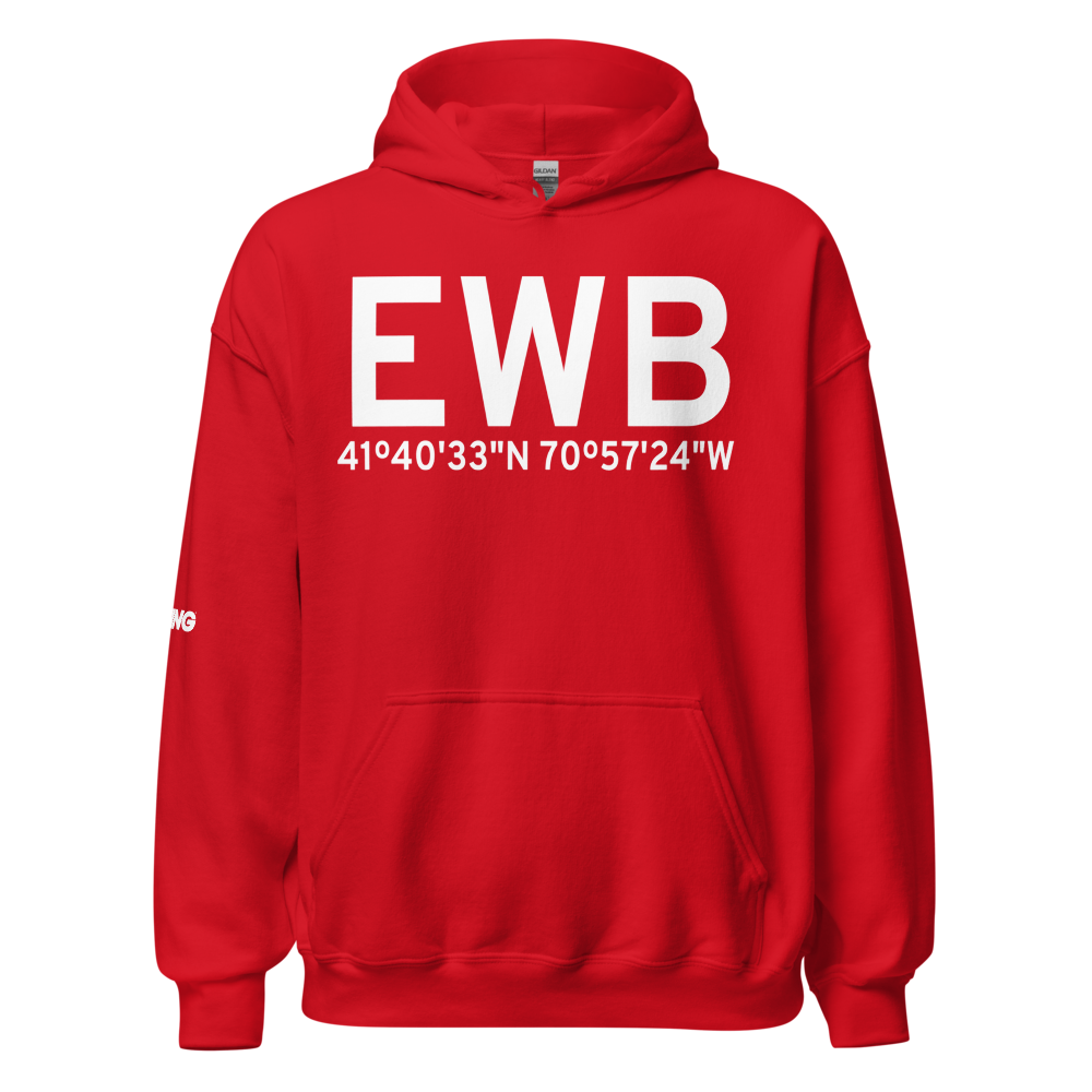 New Bedford (KEWB) Airport Hoodie Sweatshirt 