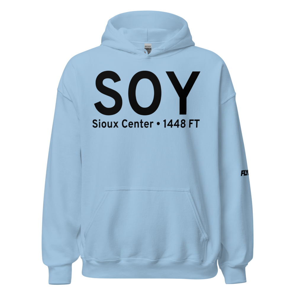 Sioux Center (KSOY) Airport Hoodie Sweatshirt 