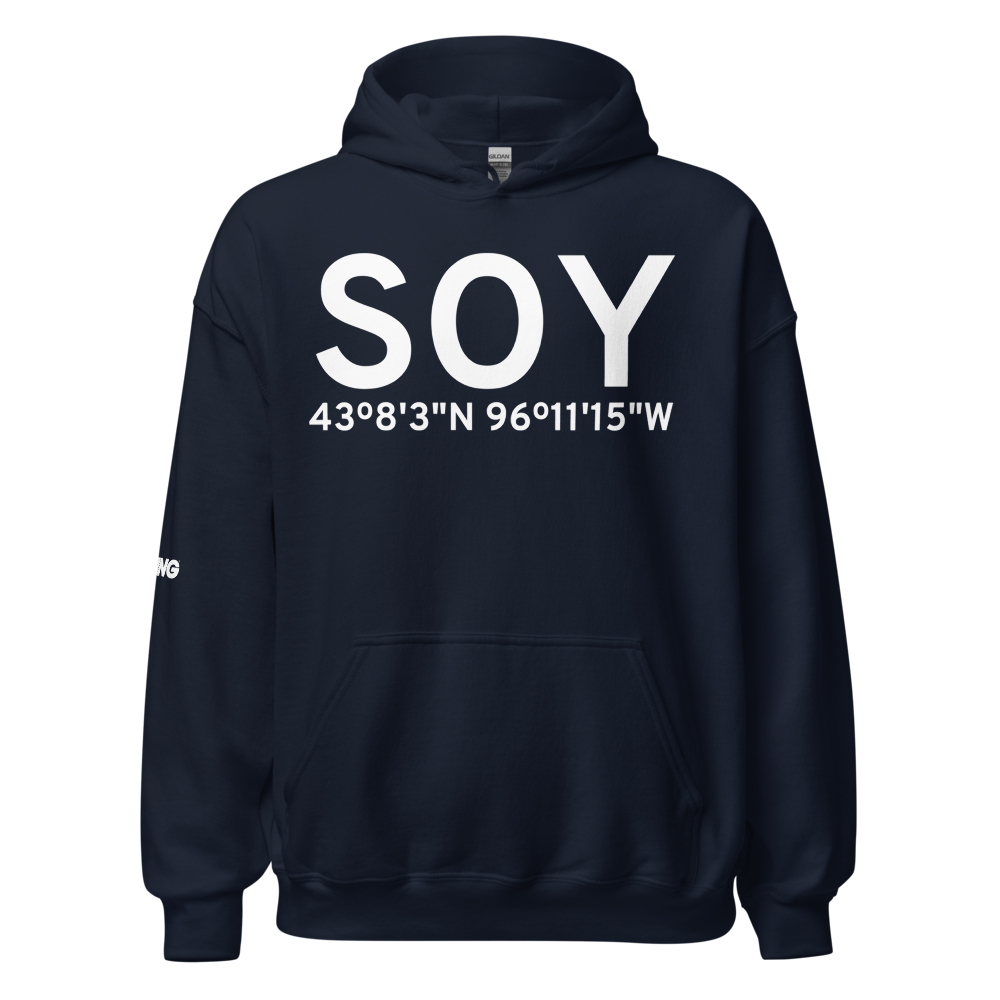 Sioux Center (KSOY) Airport Hoodie Sweatshirt 