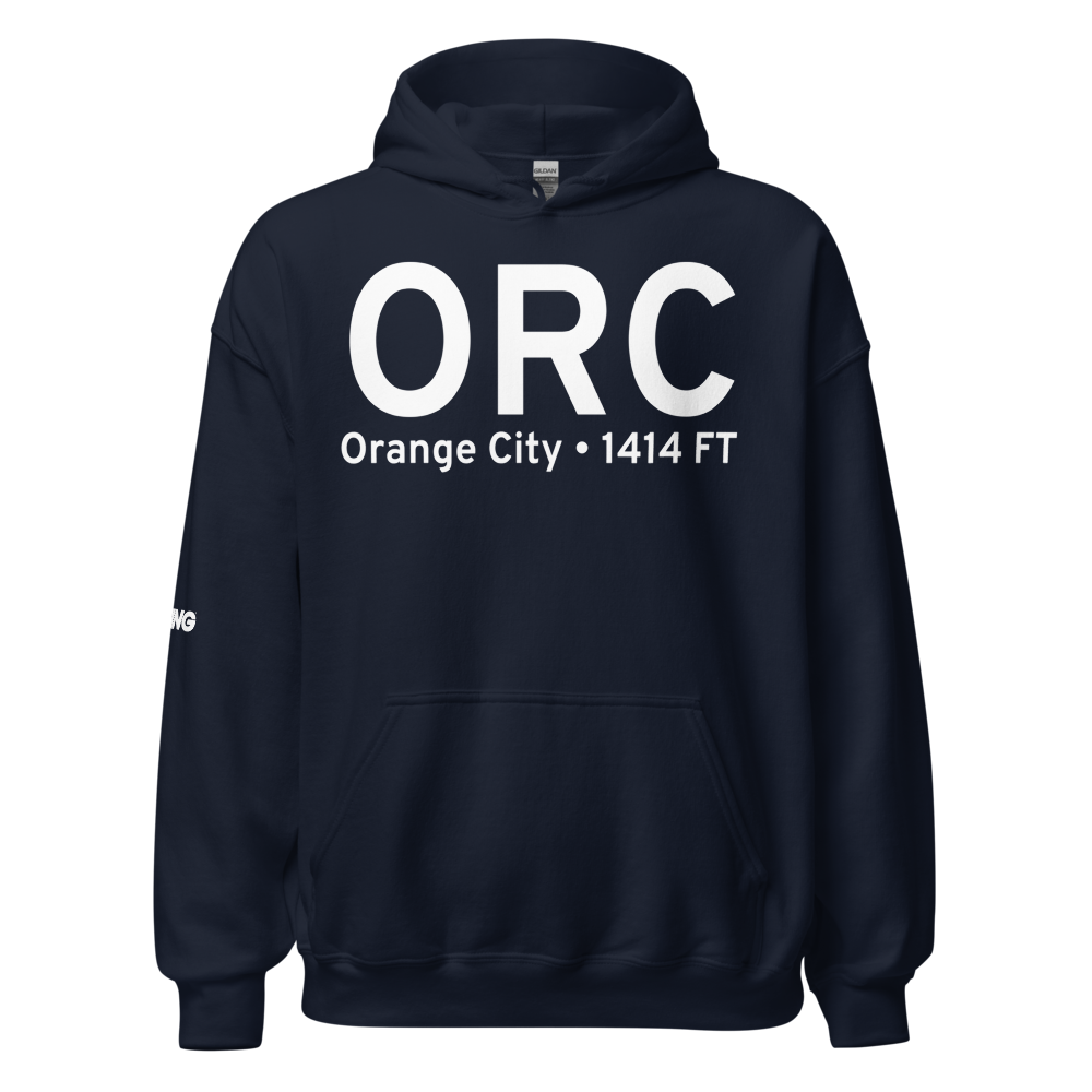 Orange City (KORC) Airport Hoodie Sweatshirt 