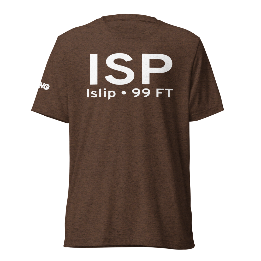 Islip (KISP) Airport Tri-blend T-Shirt 