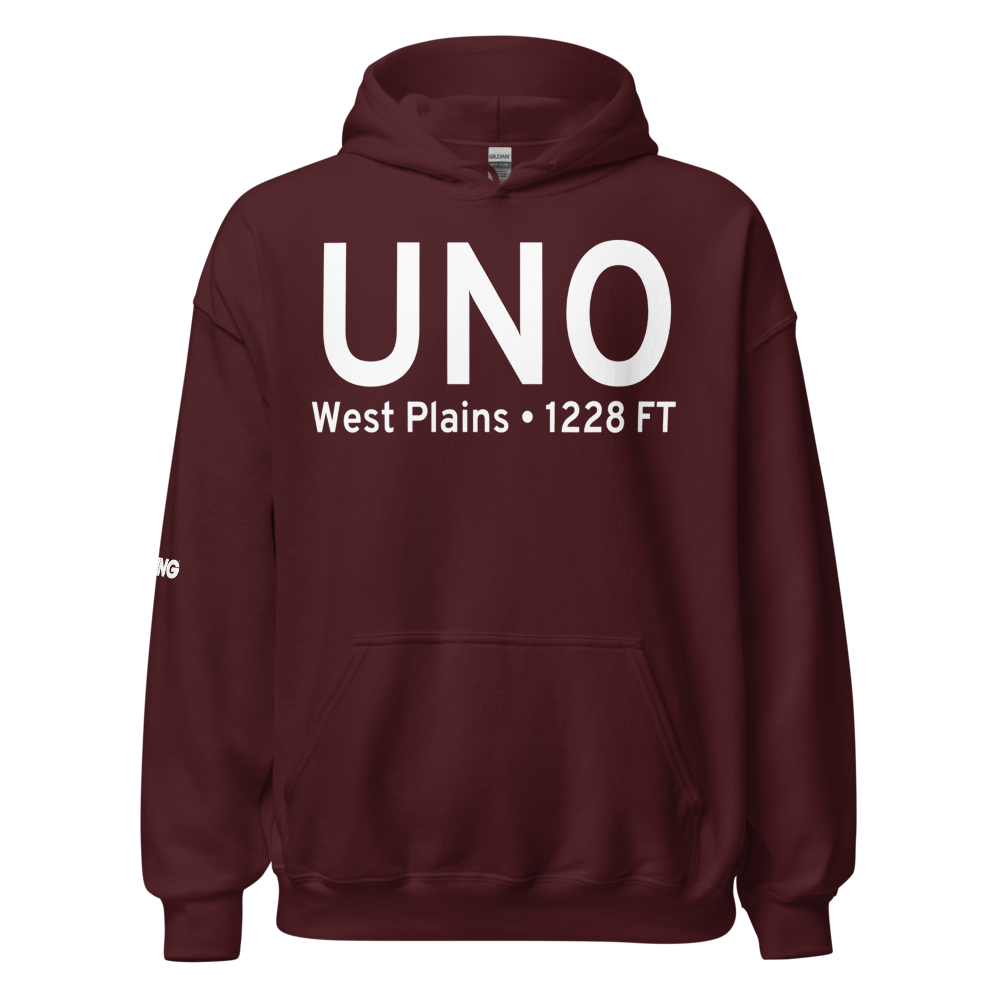 West Plains (KUNO) Airport Hoodie Sweatshirt 