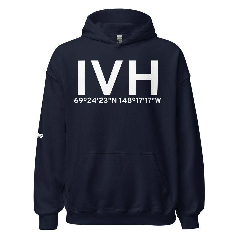 Ivishak River (IVH) Airport Hoodie Sweatshirt 