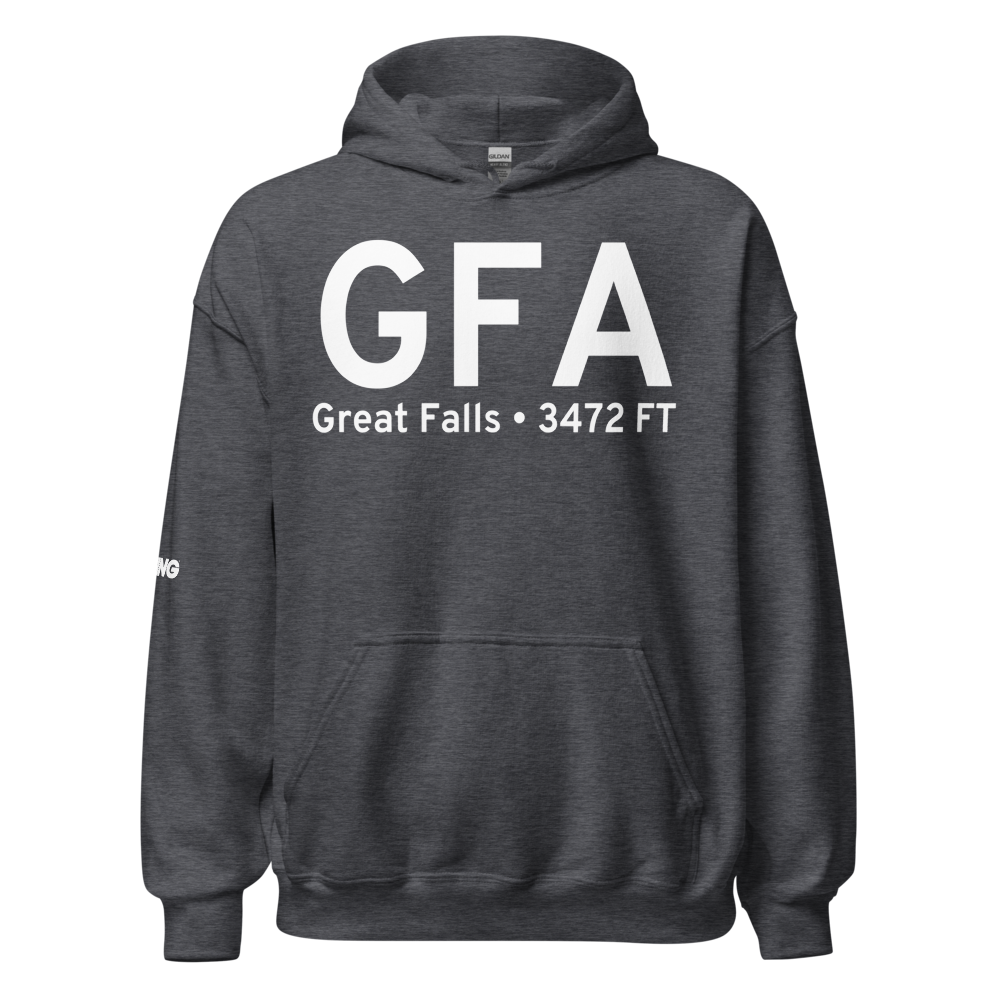 Great Falls (KGFA) Airport Hoodie Sweatshirt 