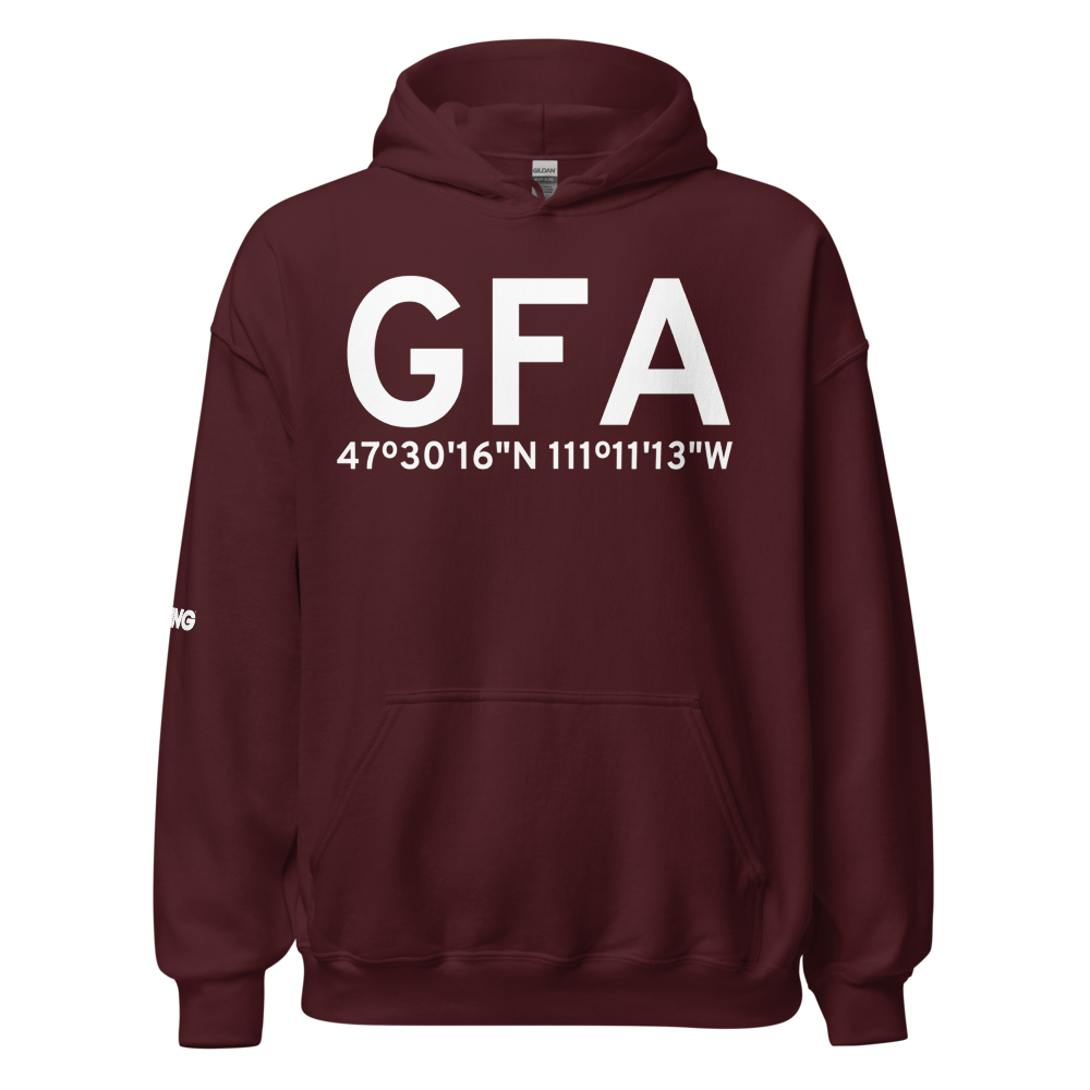 Great Falls (KGFA) Airport Hoodie Sweatshirt 