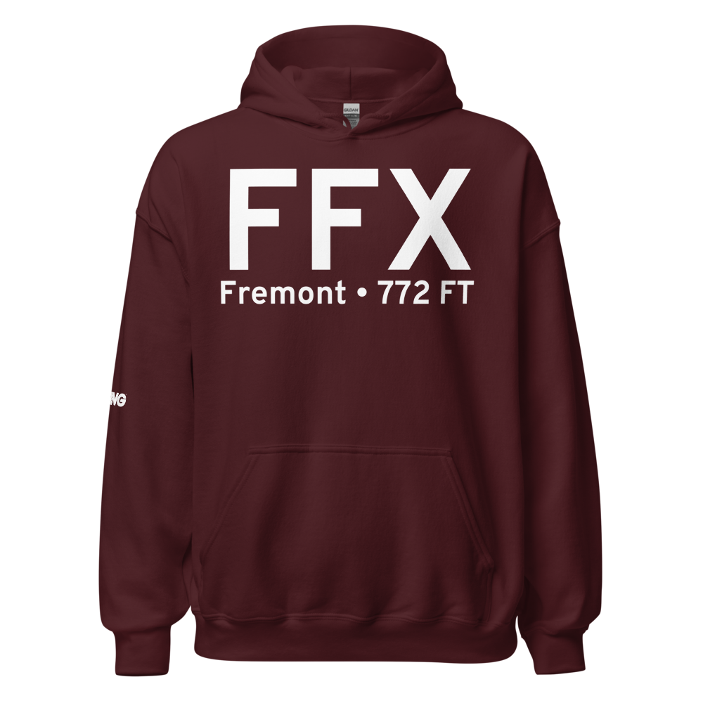 Fremont (KFFX) Airport Hoodie Sweatshirt 