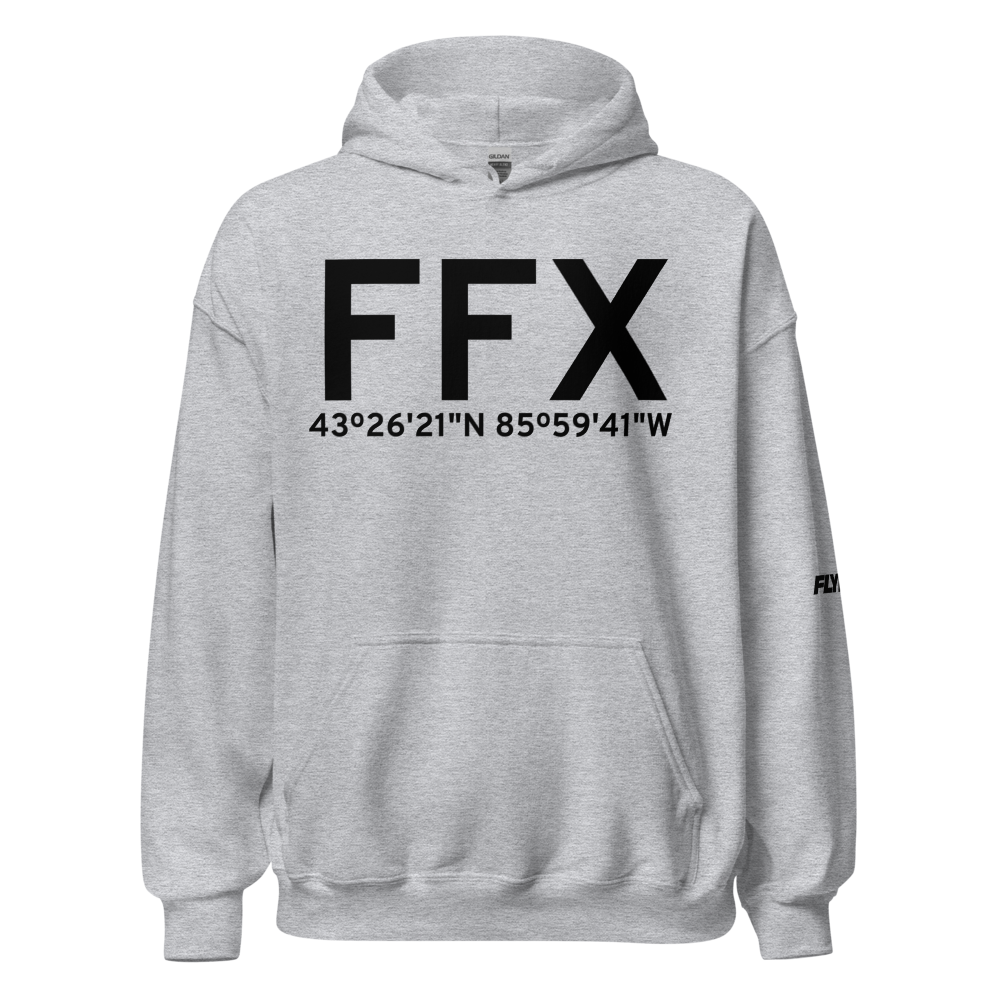 Fremont (KFFX) Airport Hoodie Sweatshirt 