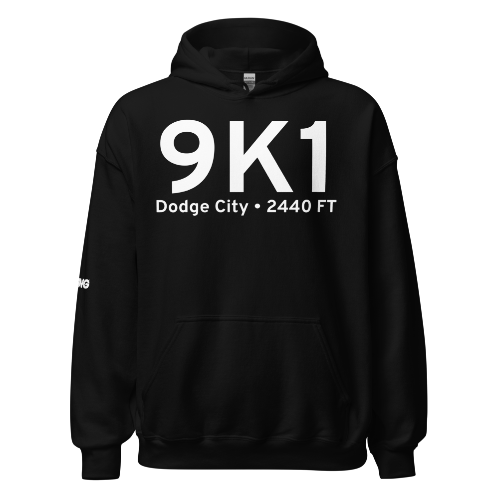 Dodge City (9K1) Airport Hoodie Sweatshirt 