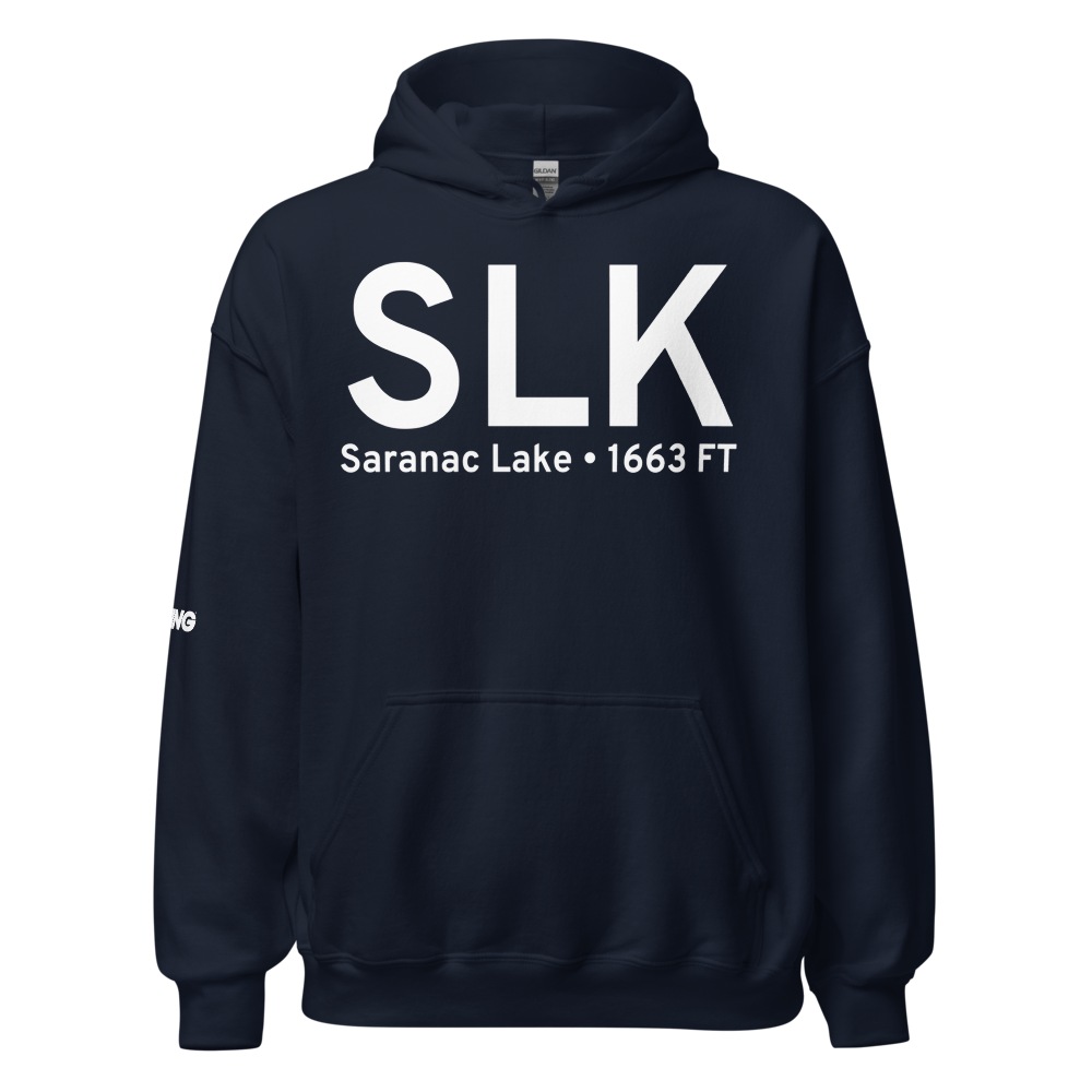 Saranac Lake (KSLK) Airport Hoodie Sweatshirt 