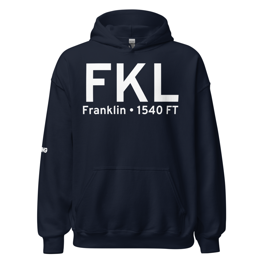 Franklin (KFKL) Airport Hoodie Sweatshirt 