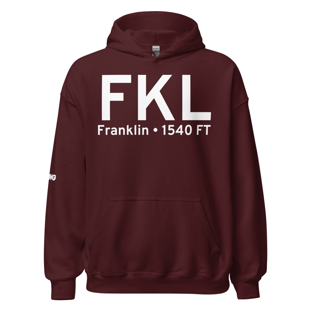Franklin (KFKL) Airport Hoodie Sweatshirt 