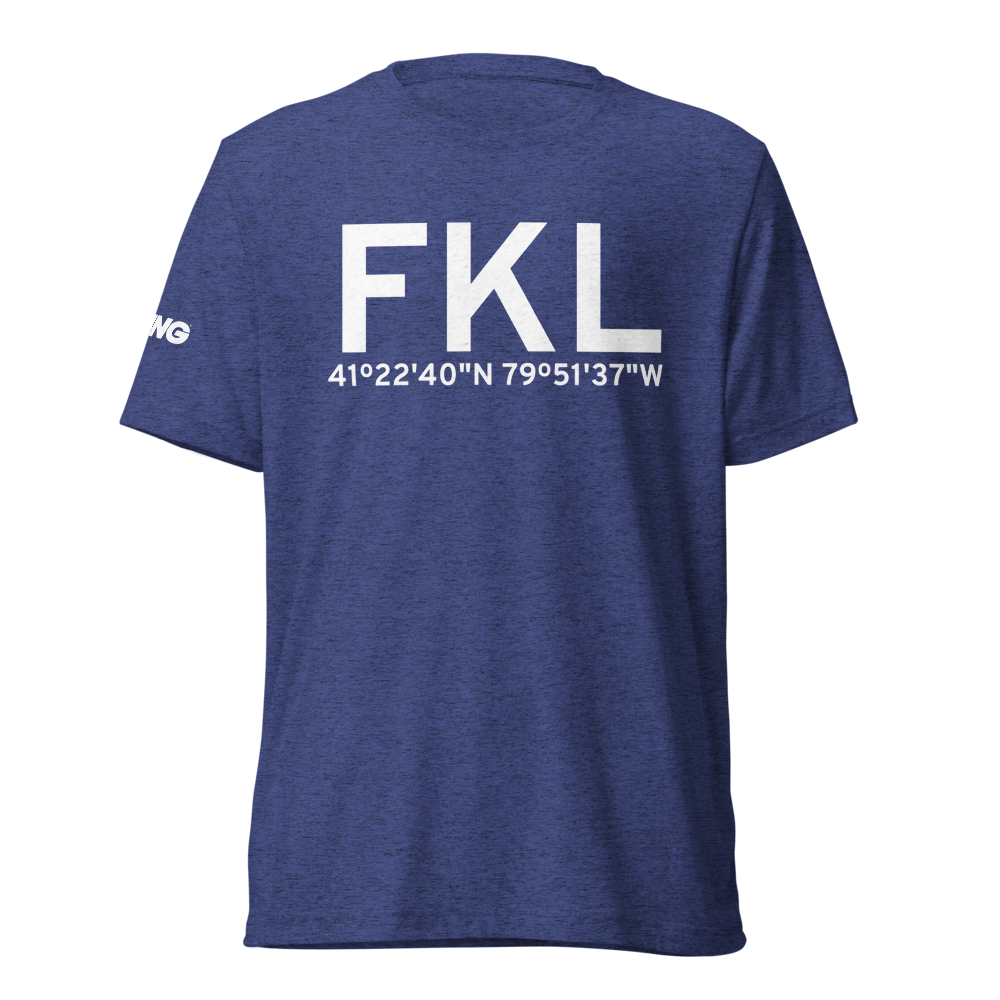 Franklin (KFKL) Airport Tri-blend T-Shirt 