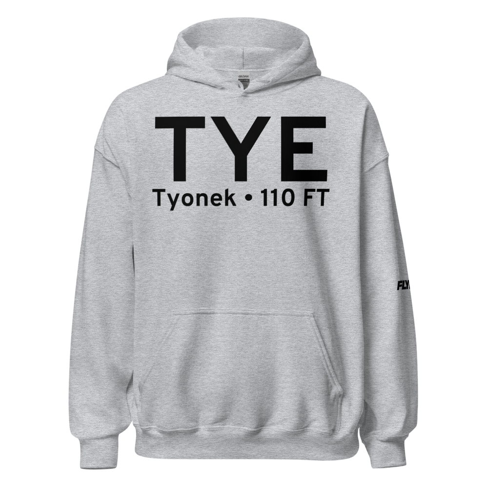 Tyonek (TYE) Airport Hoodie Sweatshirt 