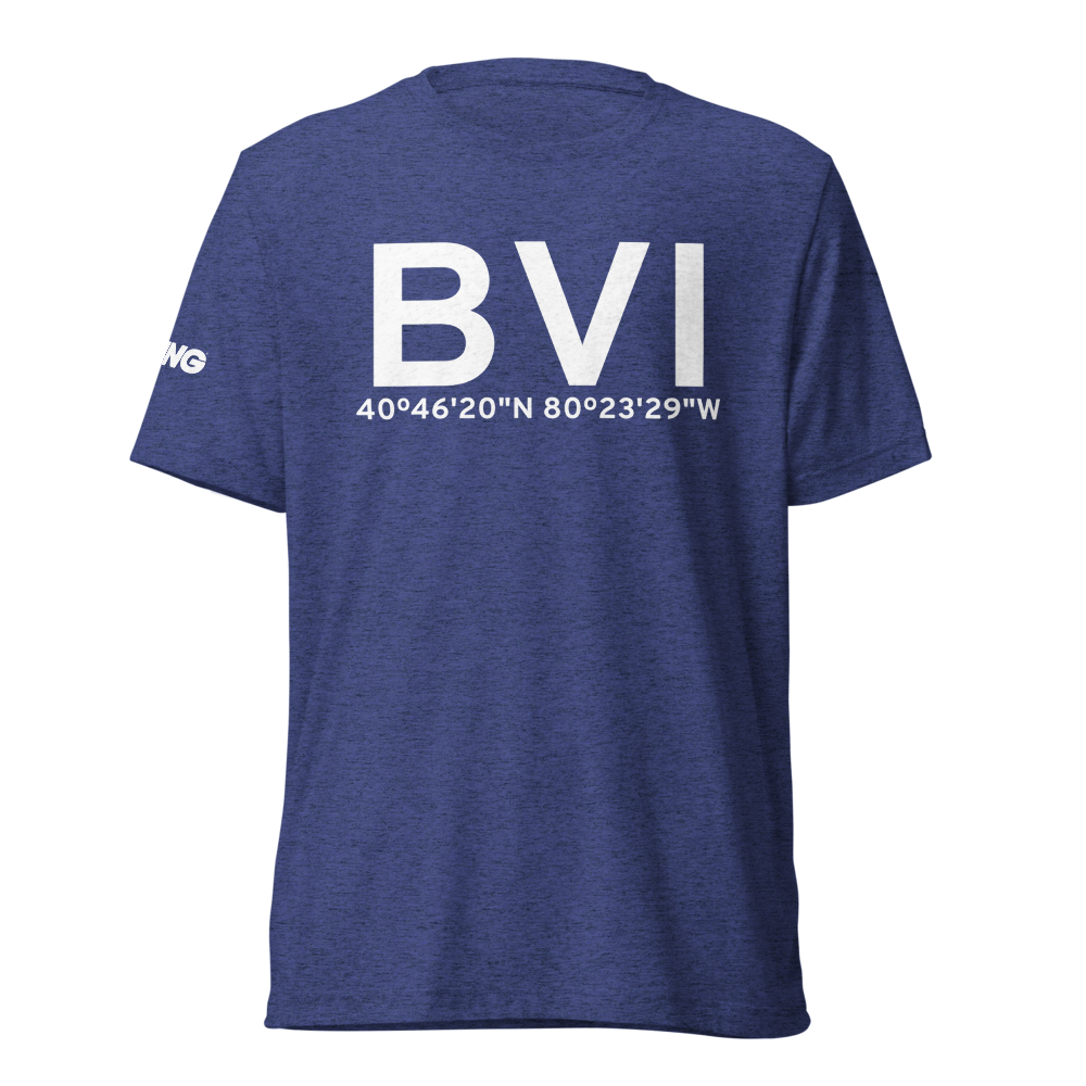 Beaver Falls (KBVI) Airport Tri-blend T-Shirt 