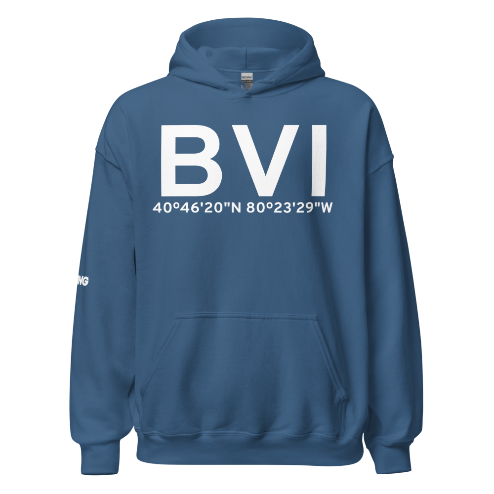 Beaver Falls (KBVI) Airport Hoodie Sweatshirt 