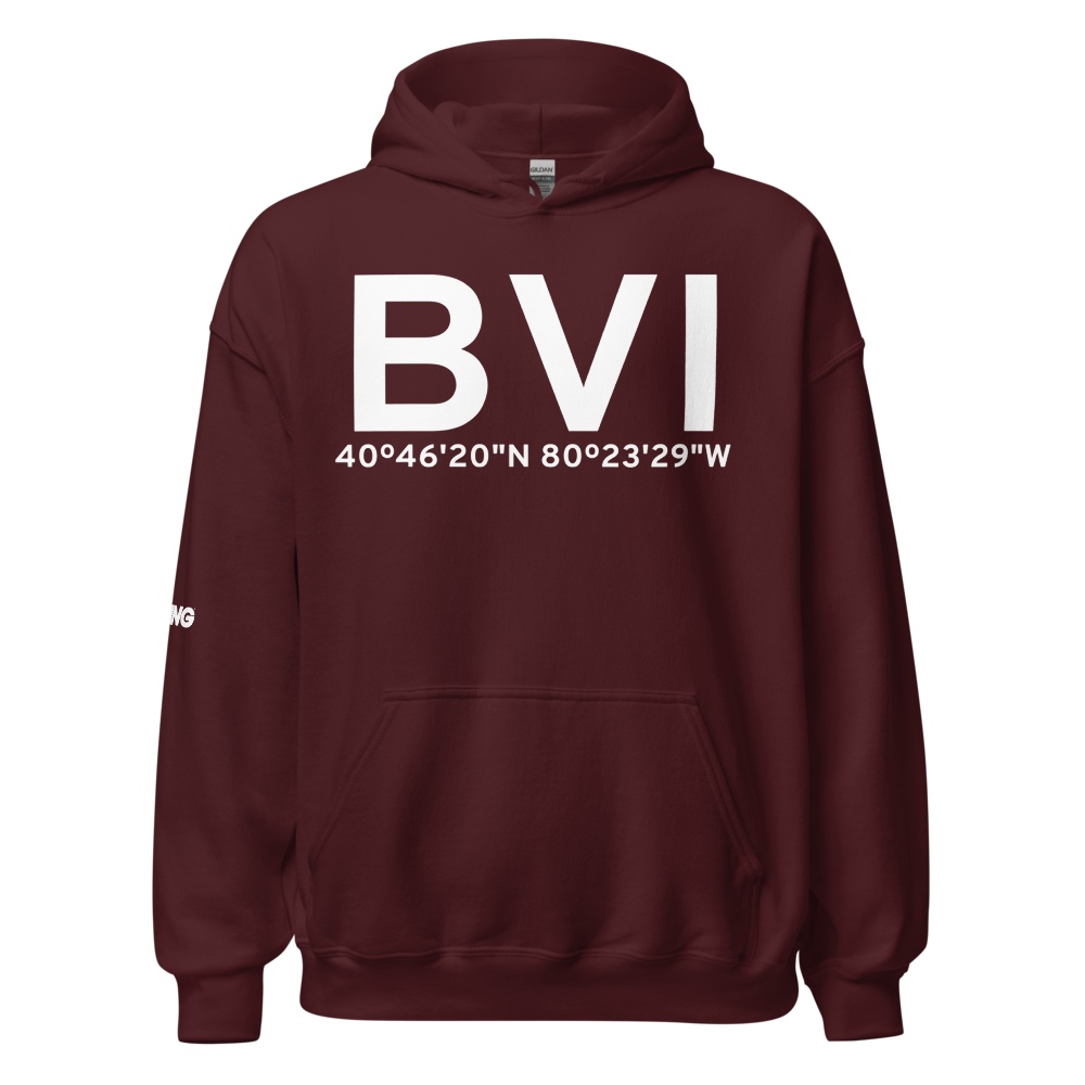 Beaver Falls (KBVI) Airport Hoodie Sweatshirt 