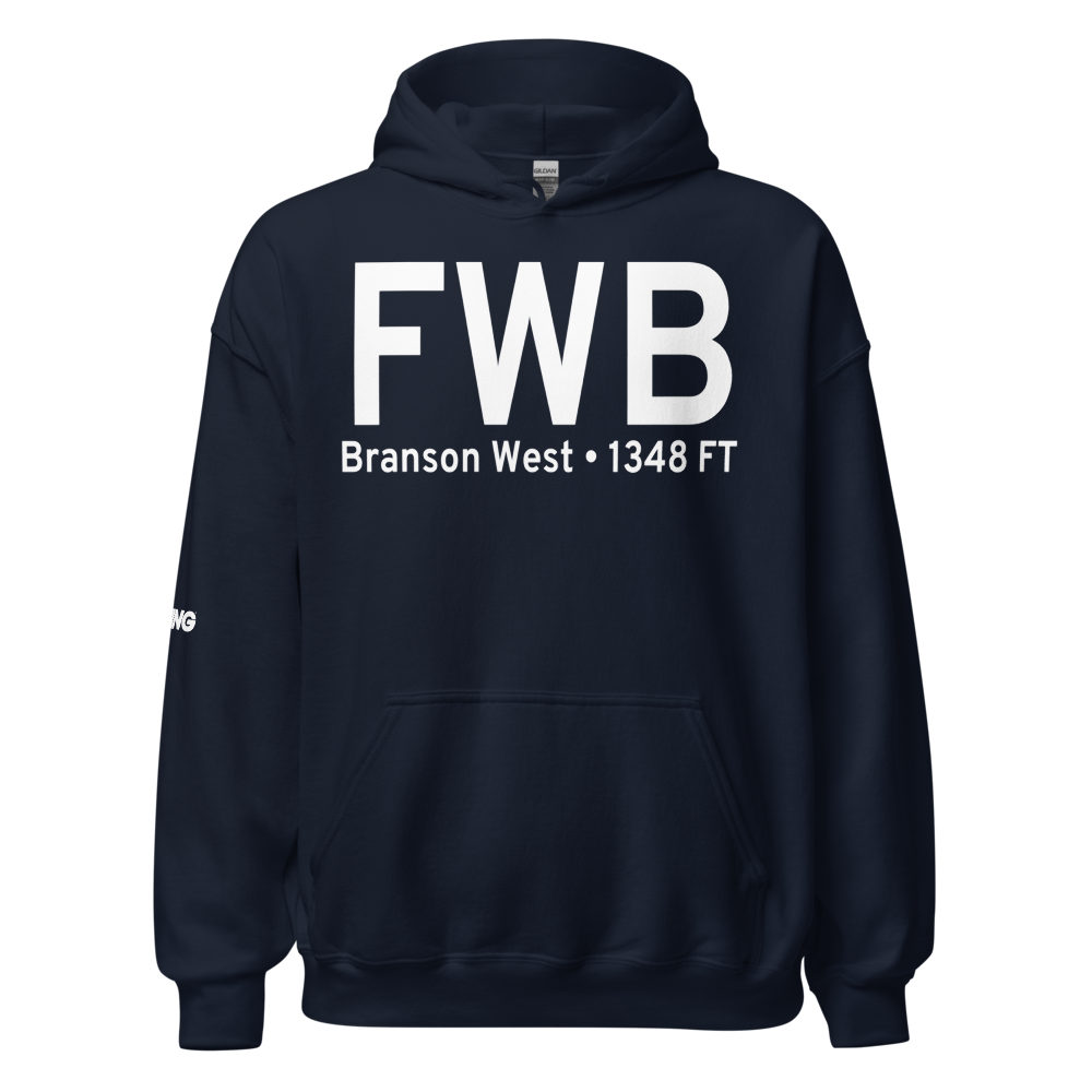 Branson West (FWB) Airport Hoodie Sweatshirt 