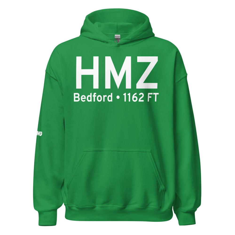 Bedford (KHMZ) Airport Hoodie Sweatshirt 