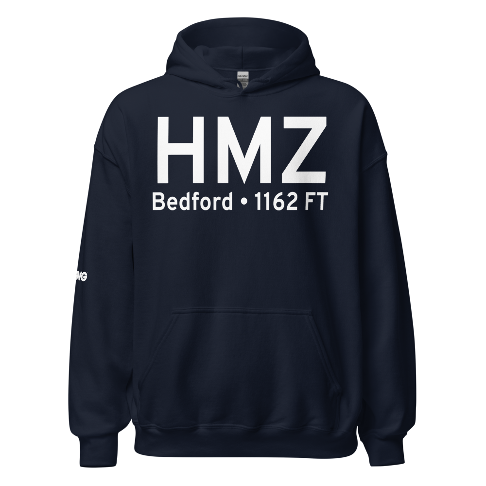 Bedford (KHMZ) Airport Hoodie Sweatshirt 