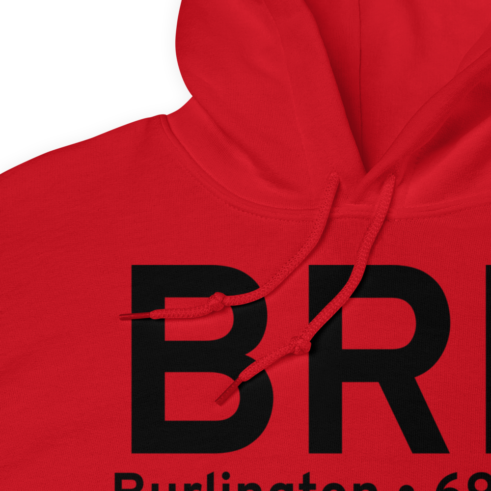 Burlington (KBRL) Airport Hoodie Sweatshirt 