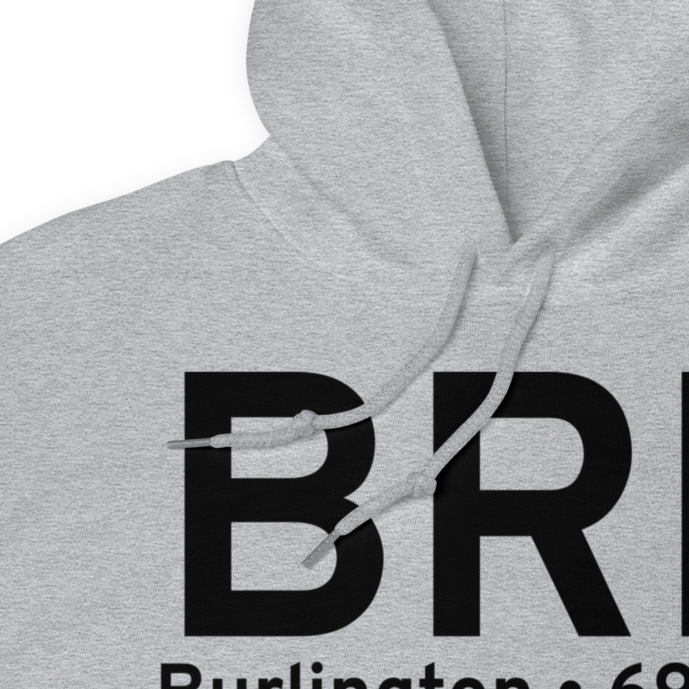 Burlington (KBRL) Airport Hoodie Sweatshirt 