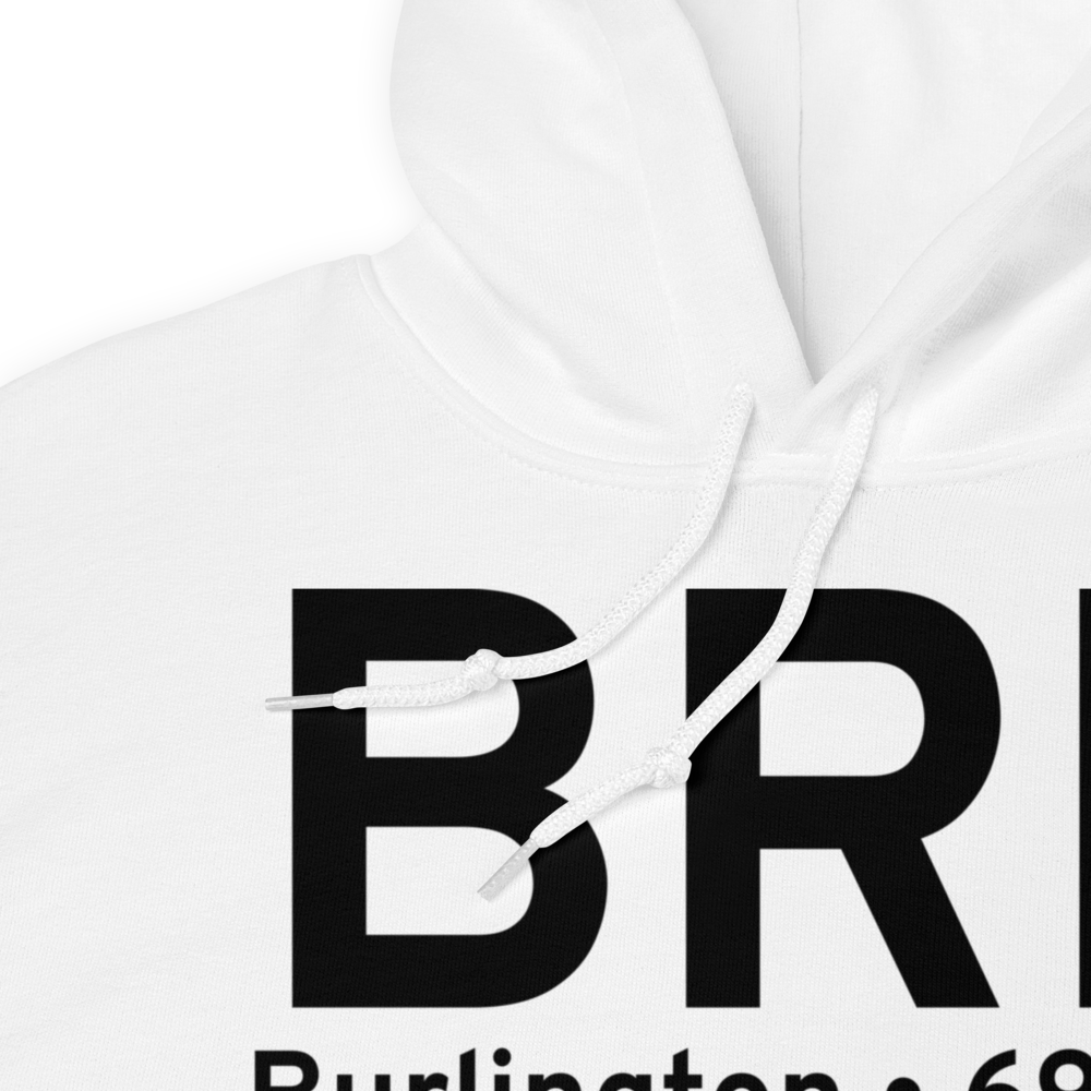Burlington (KBRL) Airport Hoodie Sweatshirt 