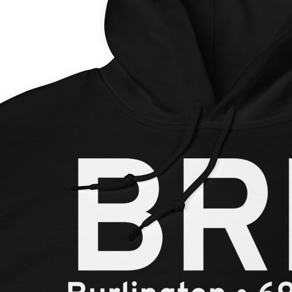 Burlington (KBRL) Airport Hoodie Sweatshirt 