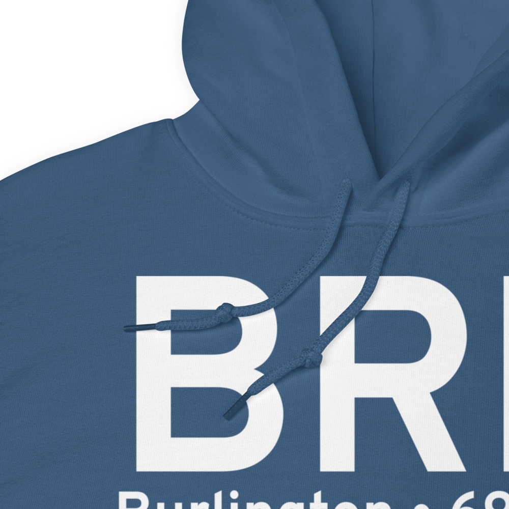 Burlington (KBRL) Airport Hoodie Sweatshirt 