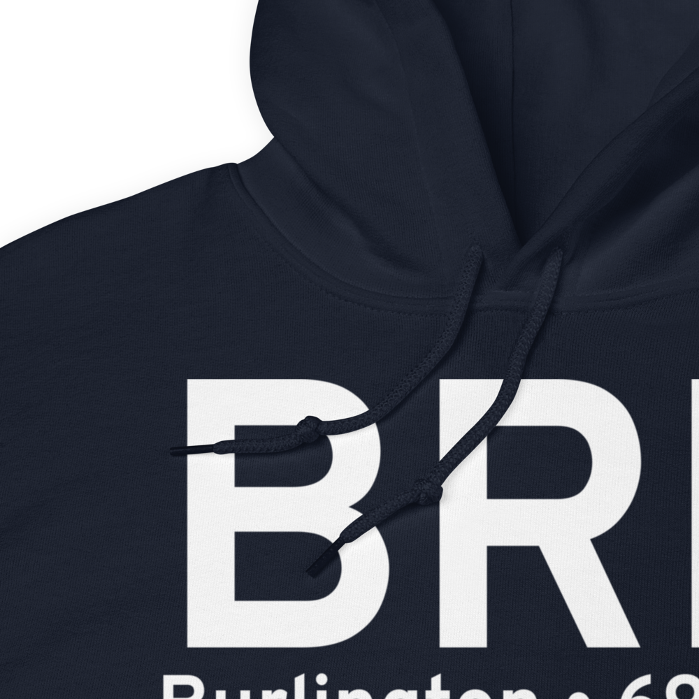Burlington (KBRL) Airport Hoodie Sweatshirt 