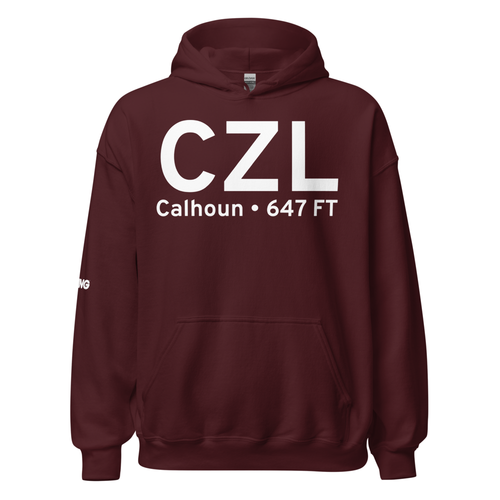 Calhoun (KCZL) Airport Hoodie Sweatshirt 