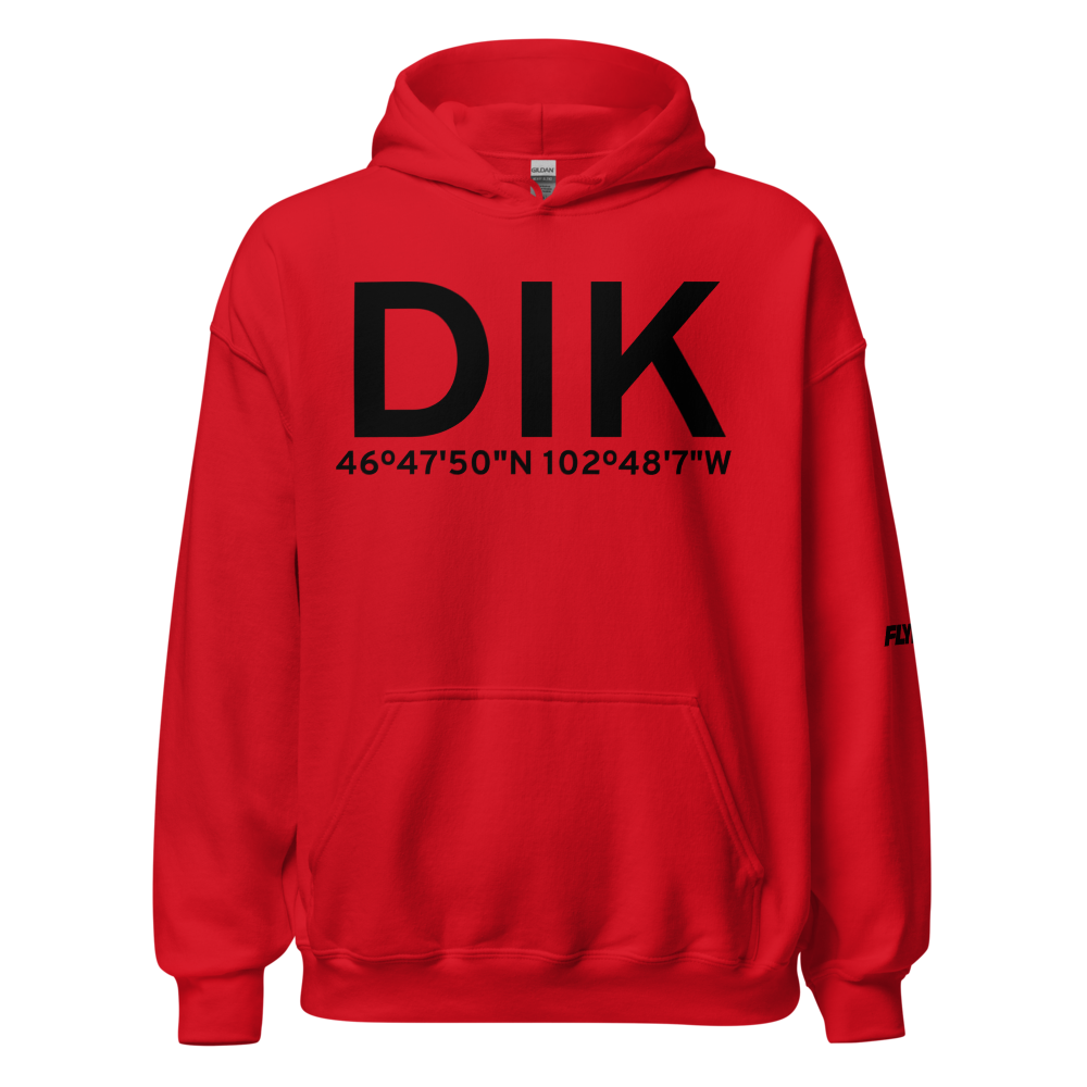 Dickinson (KDIK) Airport Hoodie Sweatshirt 
