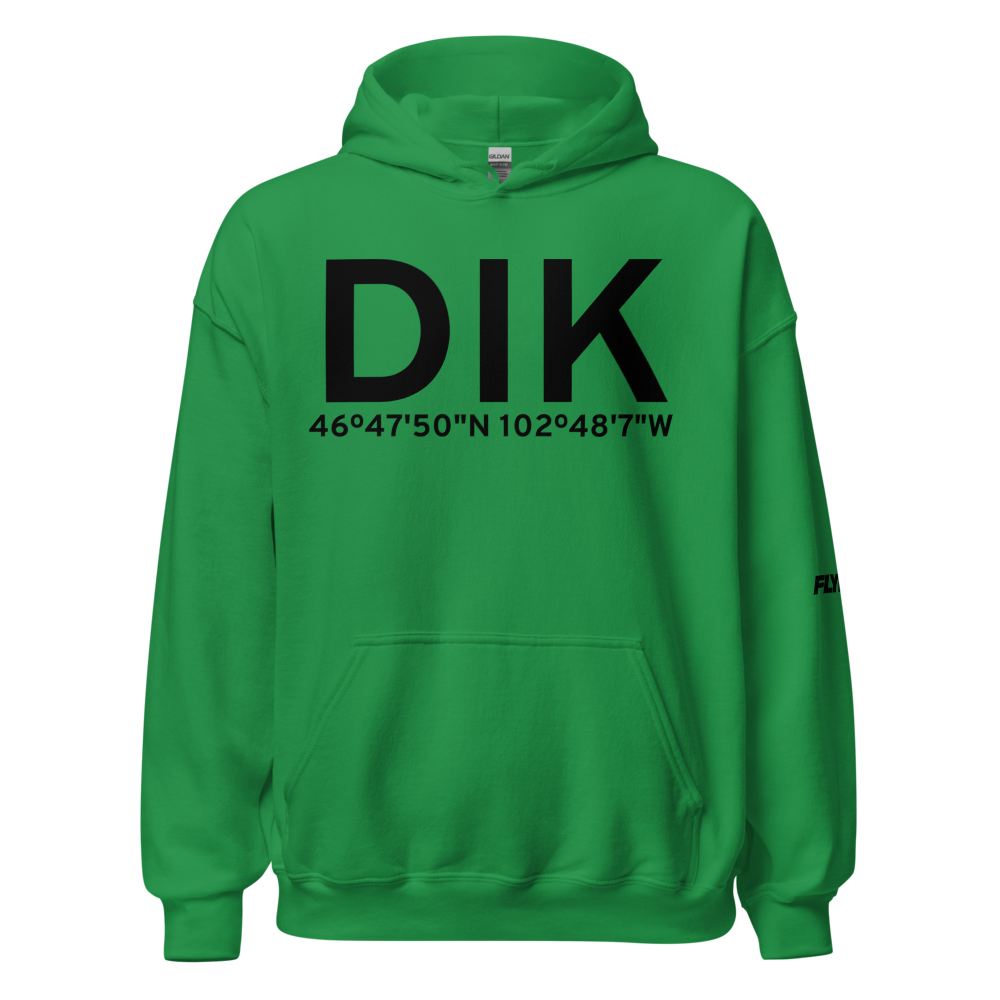 Dickinson (KDIK) Airport Hoodie Sweatshirt 