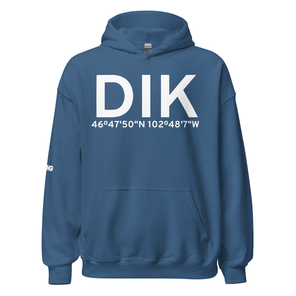 Dickinson (KDIK) Airport Hoodie Sweatshirt 