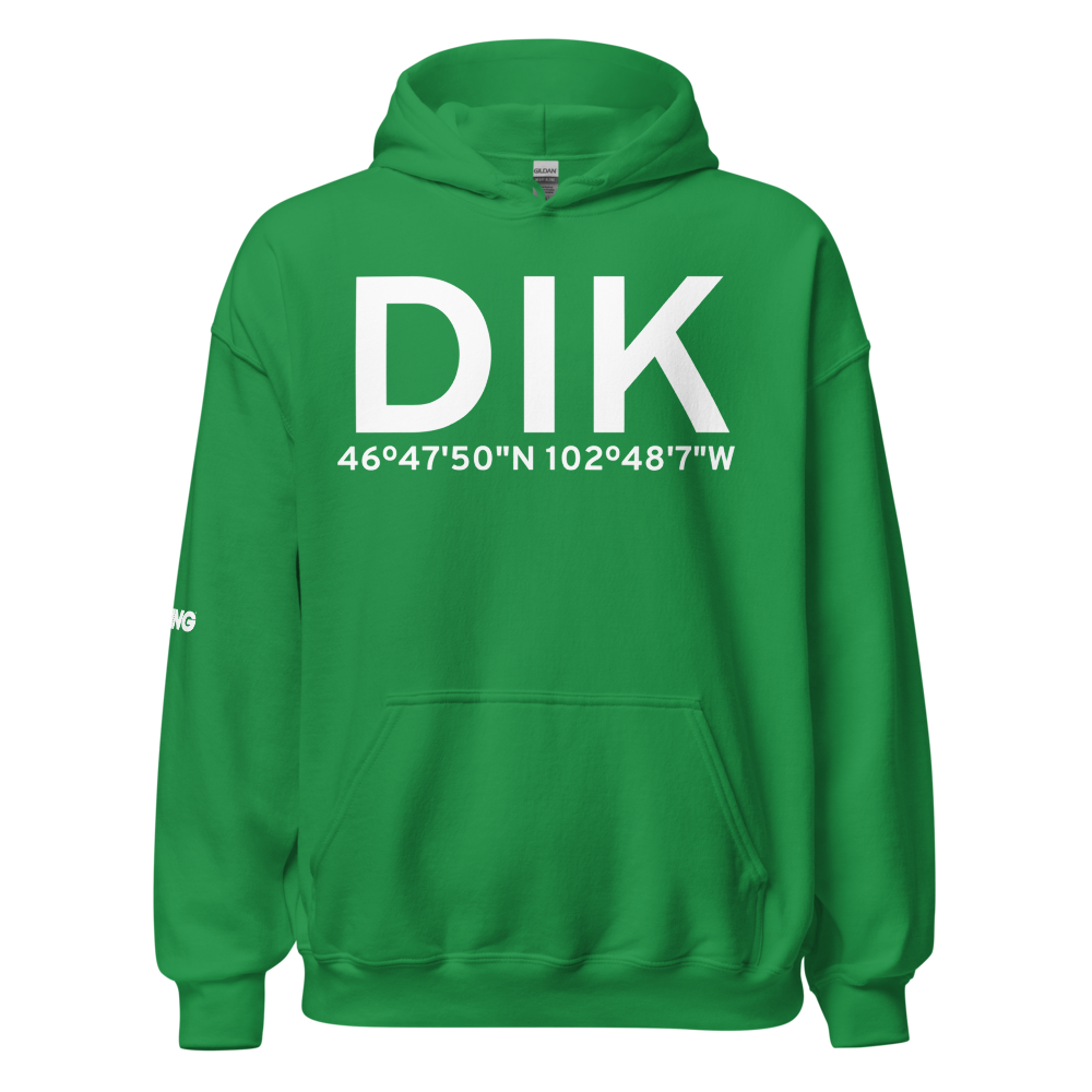 Dickinson (KDIK) Airport Hoodie Sweatshirt 