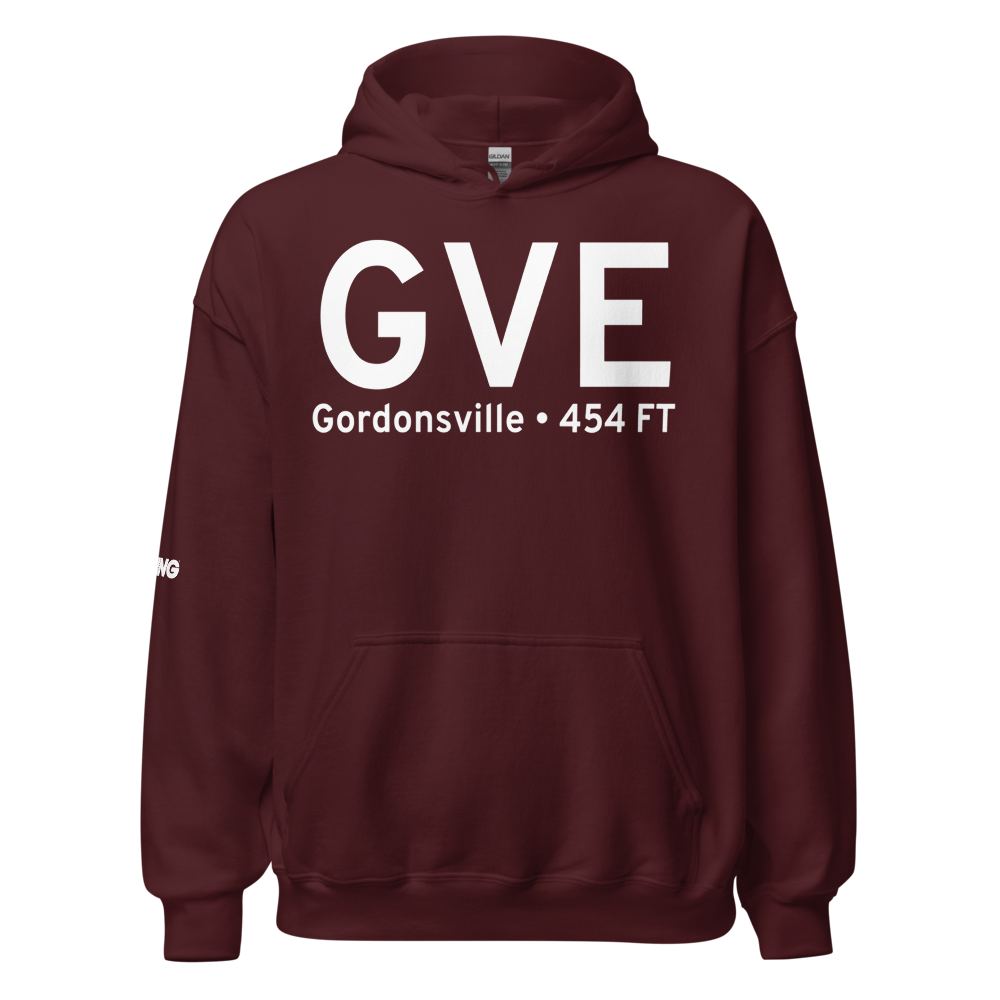 Gordonsville (GVE) Airport Hoodie Sweatshirt 