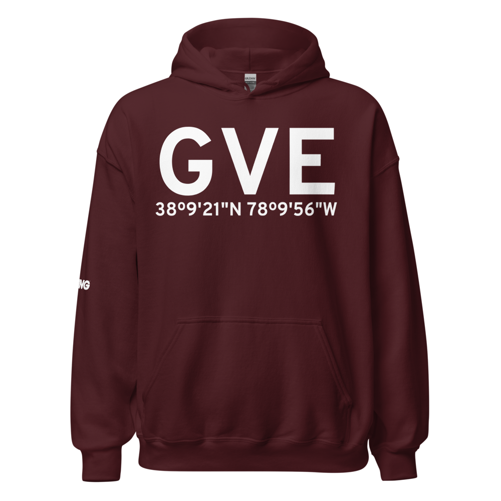Gordonsville (GVE) Airport Hoodie Sweatshirt 