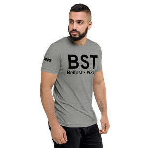 Belfast (KBST) Airport Tri-blend T-Shirt