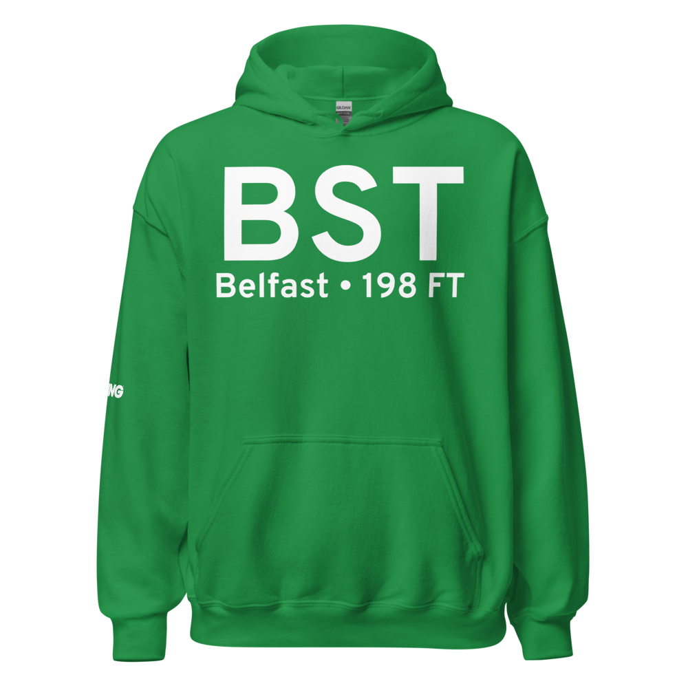 Belfast (KBST) Airport Hoodie Sweatshirt 