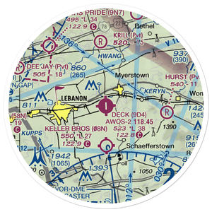 Deck Airport (9D4) VFR Sectional Sticker (20 mile)