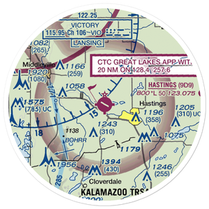 Hastings Airport (9D9) VFR Sectional Sticker (20 mile)