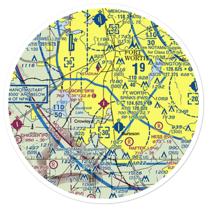 Sycamore Strip (9F9) VFR Sectional Sticker (30 mile)