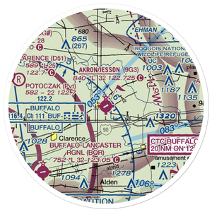 Akron Airport/Jesson Field (9G3) VFR Sectional Sticker (20 mile)
