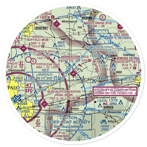 Akron Airport/Jesson Field (9G3) VFR Sectional Sticker (30 mile)