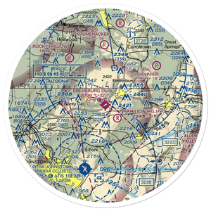 Ebensburg Airport (9G8) VFR Sectional Sticker (30 mile)