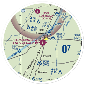 Kelly Airport (9M6) VFR Sectional Sticker (20 mile)