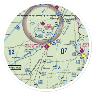 Kelly Airport (9M6) VFR Sectional Sticker (30 mile)