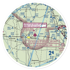 Sheridan Municipal Airport (9M8) VFR Sectional Sticker (30 mile)